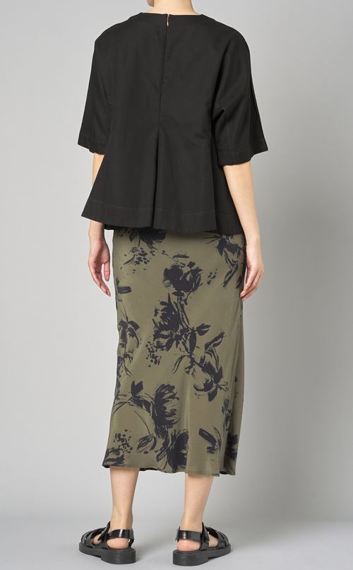 コットンペプラムTブラウス