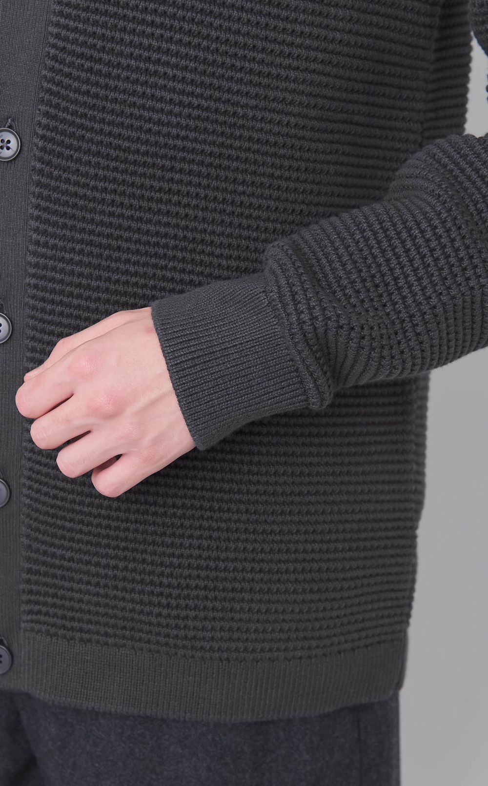 ポロカラーカーディガン