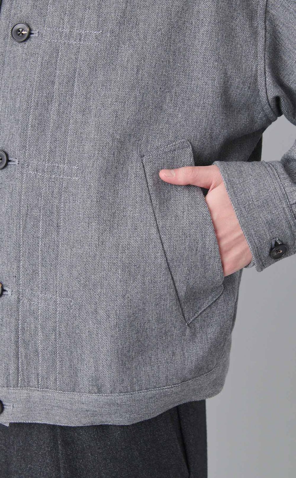 ウールコットンショートワークブルゾン