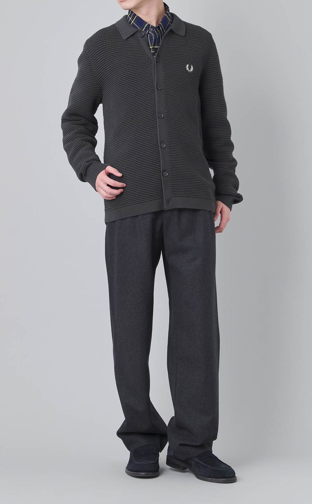 ウールストレートイージーパンツ