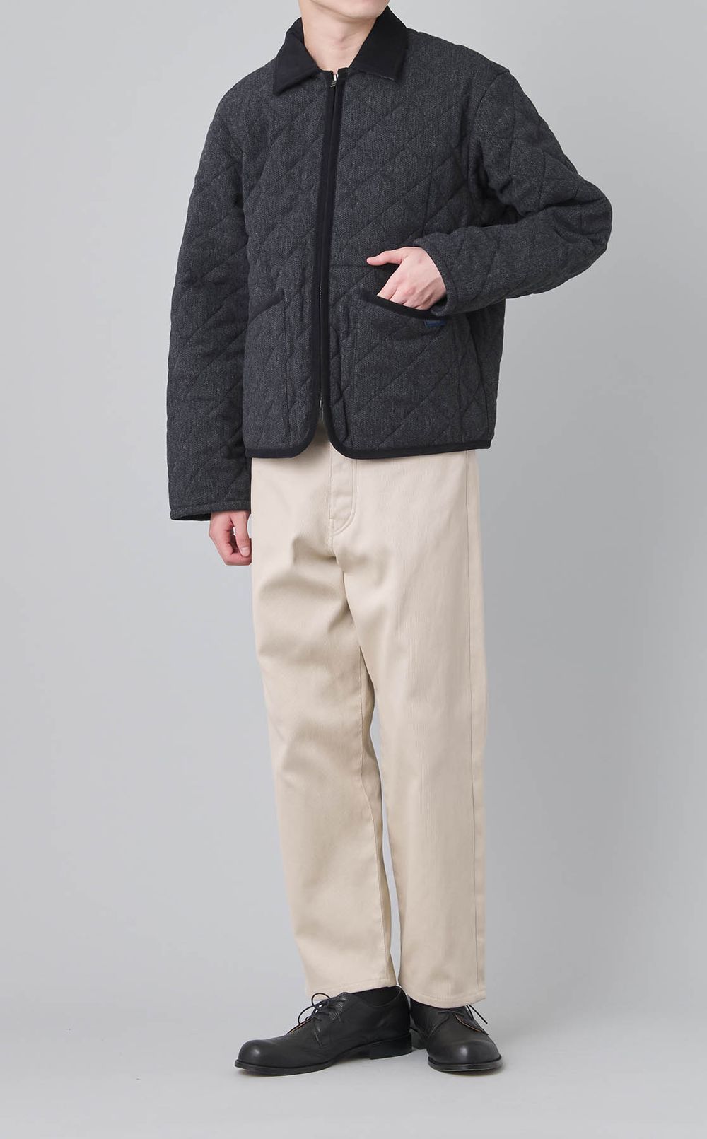 ウールテイナムジップブルゾン