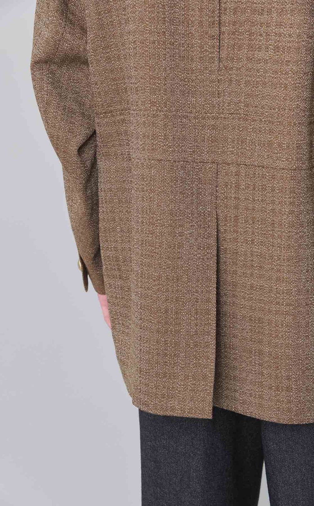 レトロウールノーカラージャケット