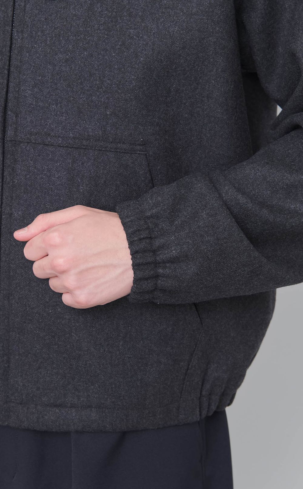 ウールフーディブルゾン