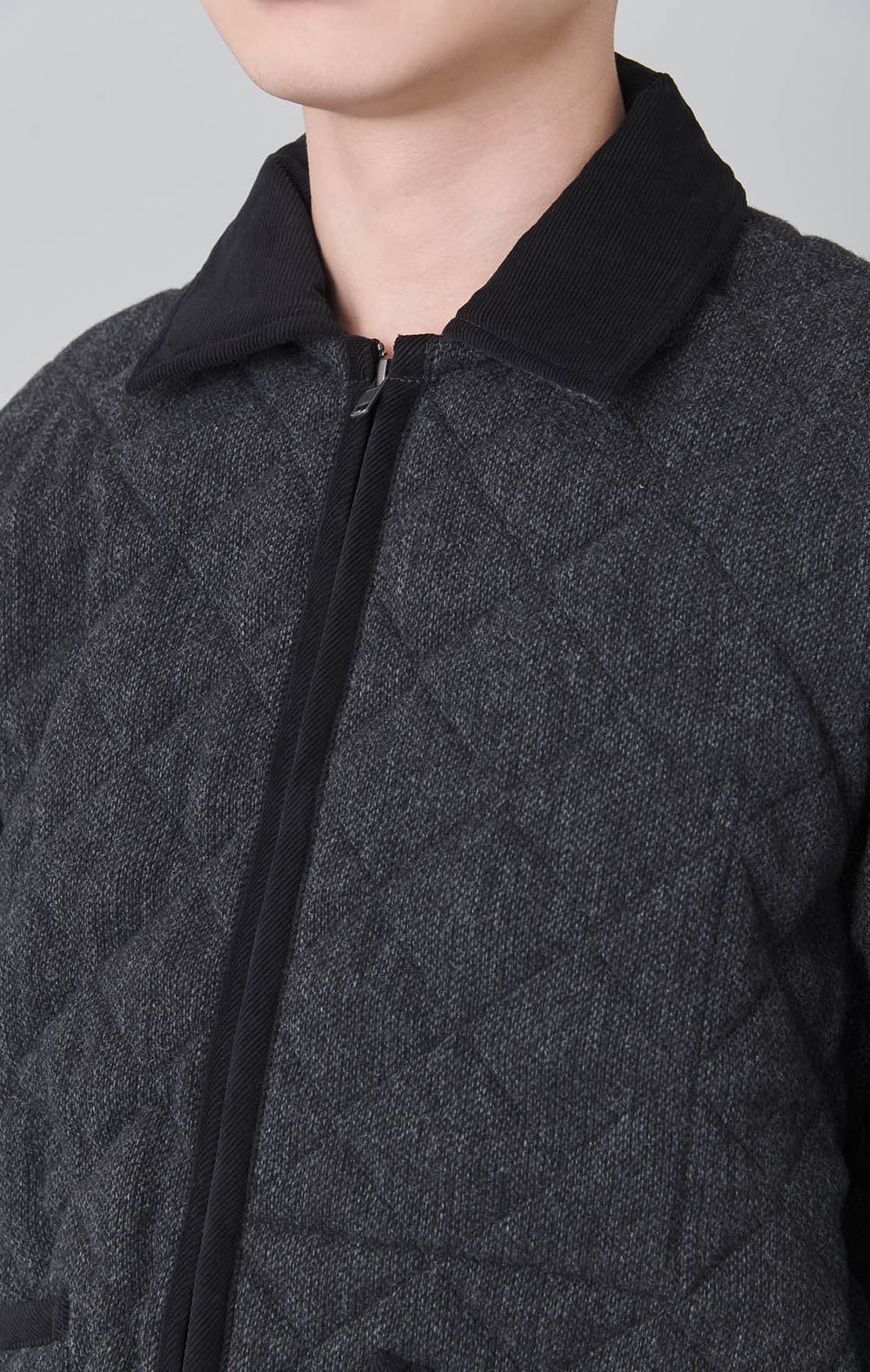 ウールテイナムジップブルゾン