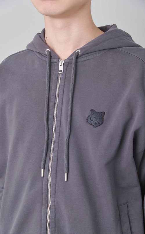 ジップアップオーバーサイズフーディ