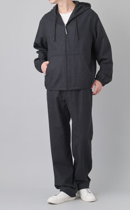 ウールストレートイージーパンツ