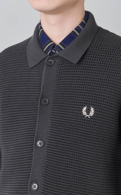 ポロカラーカーディガン