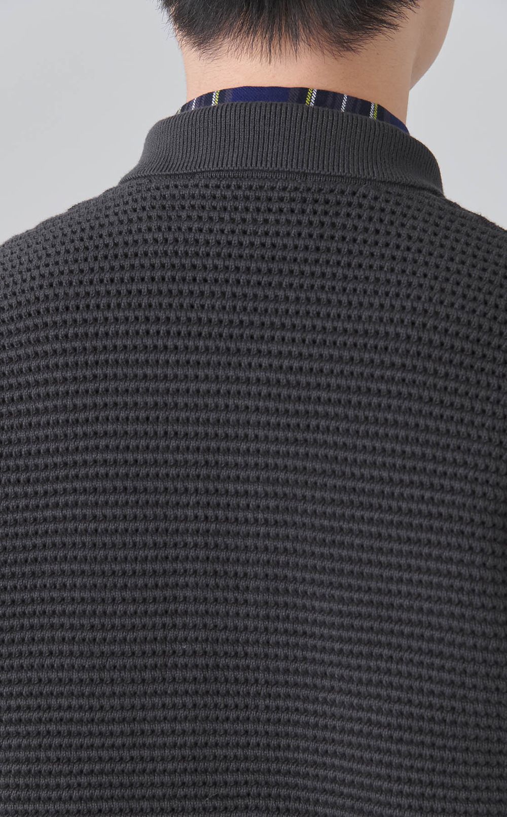 ポロカラーカーディガン