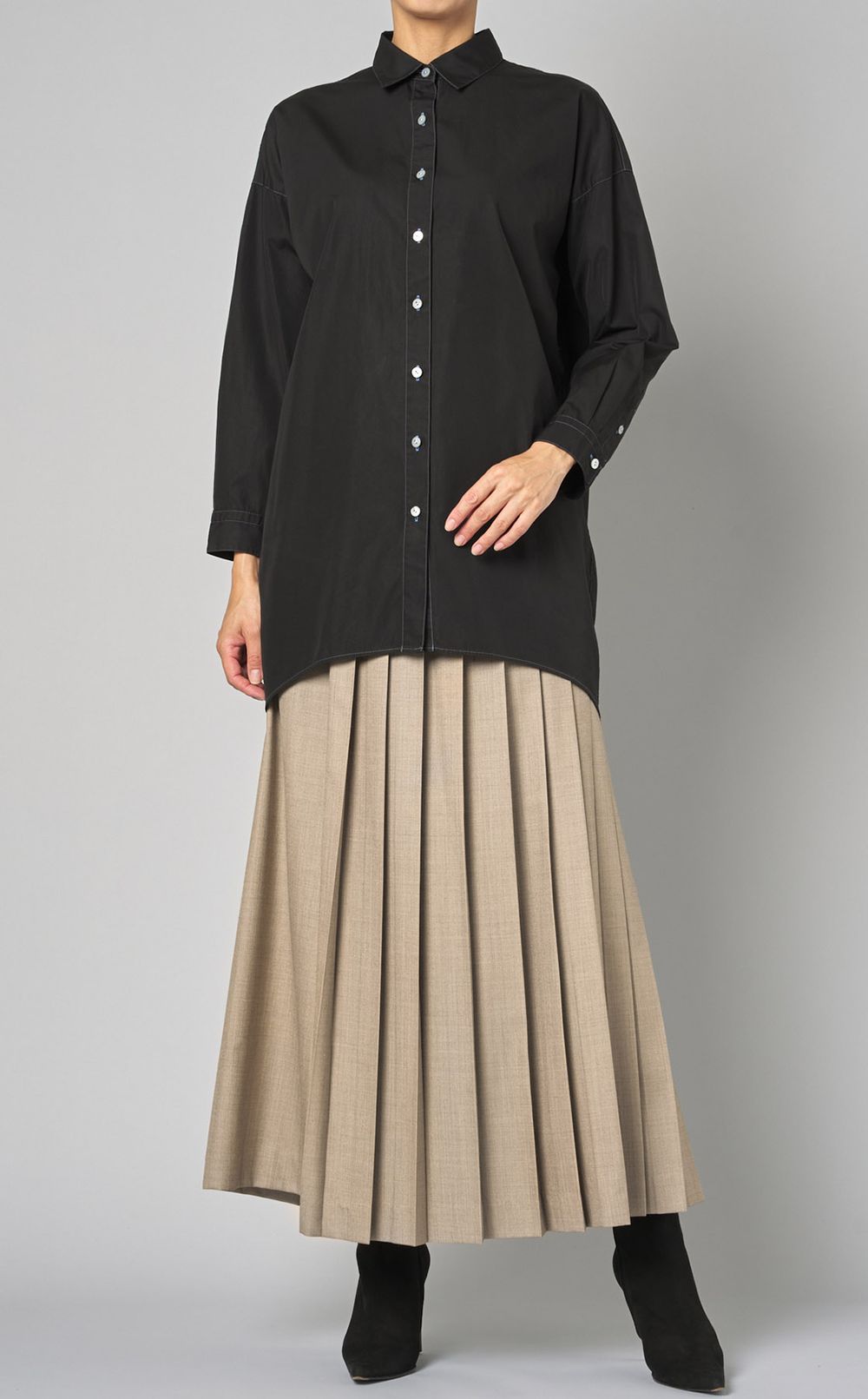 【reADdress】ブロードビッグロングシャツ