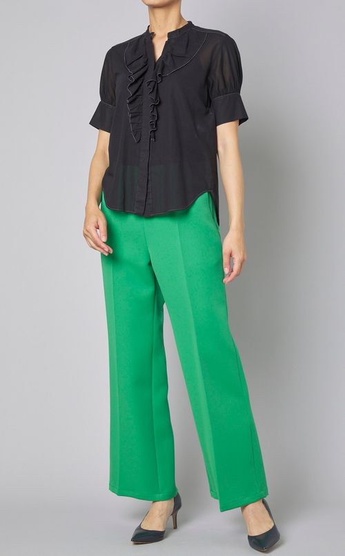 フロントフリルデザインブラウス