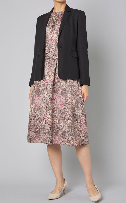 リネン混テーパードジャケット