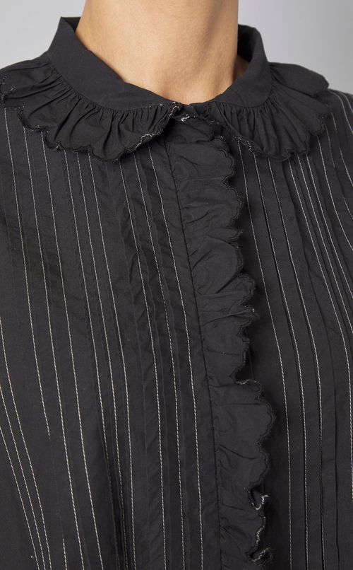 フリルカラータックブラウス