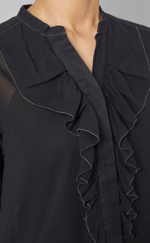 フロントフリルデザインブラウス