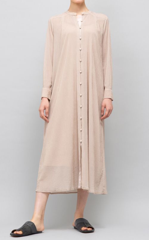 ベルト付スタンドカラーワンピース