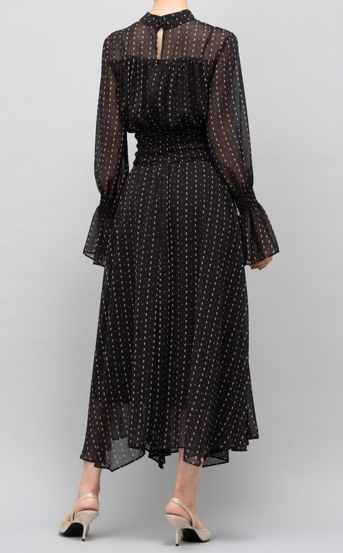 ウエストシャーリングドットワンピース