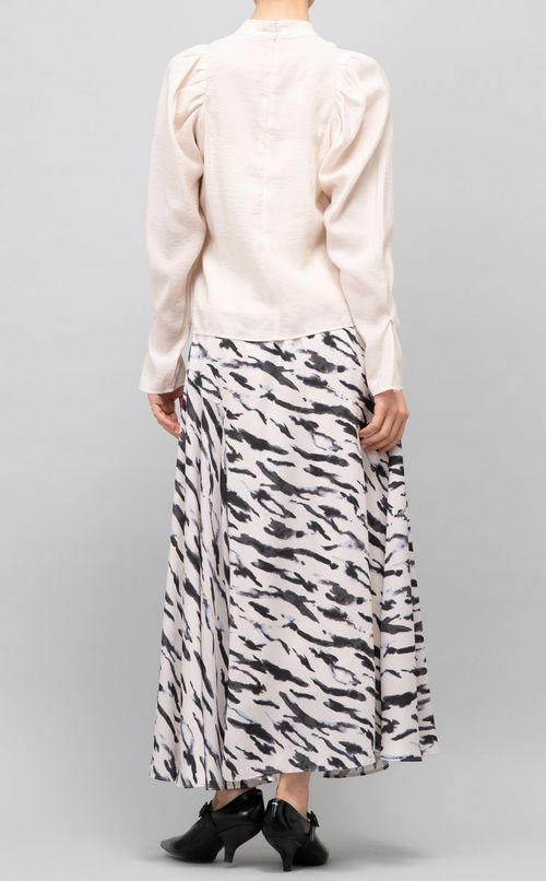 パフスリーブギャザーブラウス