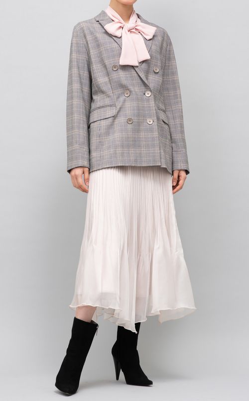 ダブルブレストチェックジャケット