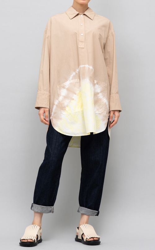 コットンロングシャツプルオーバー