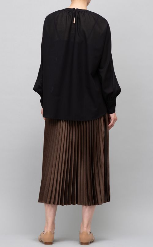 ウール混ギャザーブラウス