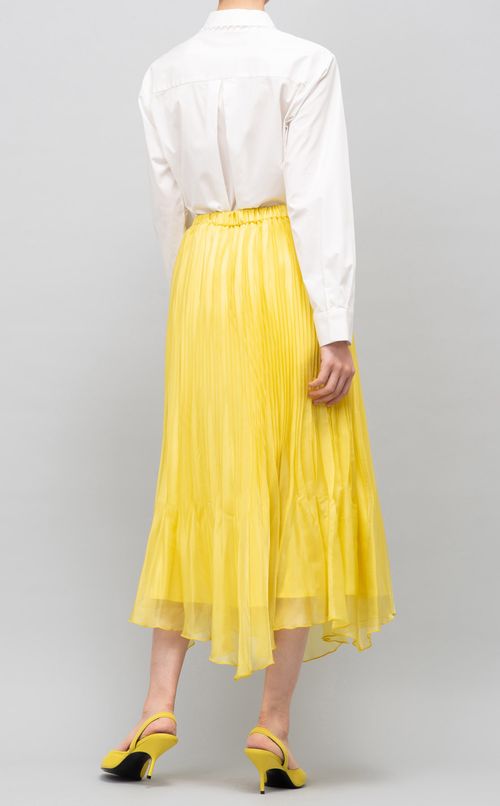 イレギュラーヘムプリーツスカート