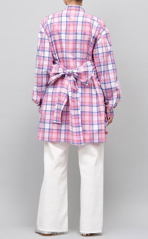 フリルデザインロングシャツ