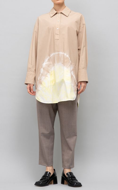 コットンロングシャツプルオーバー