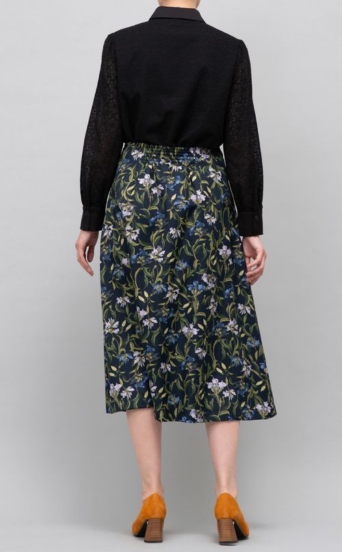 フラワープリントイージースカート