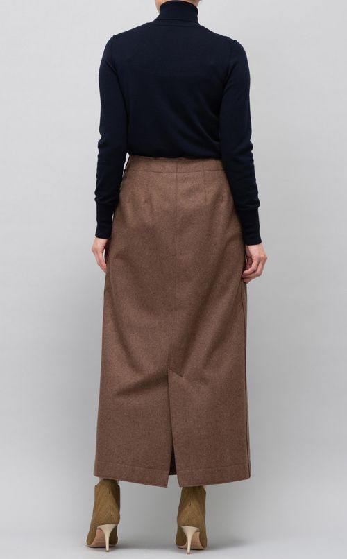 ウール混ラップスカート
