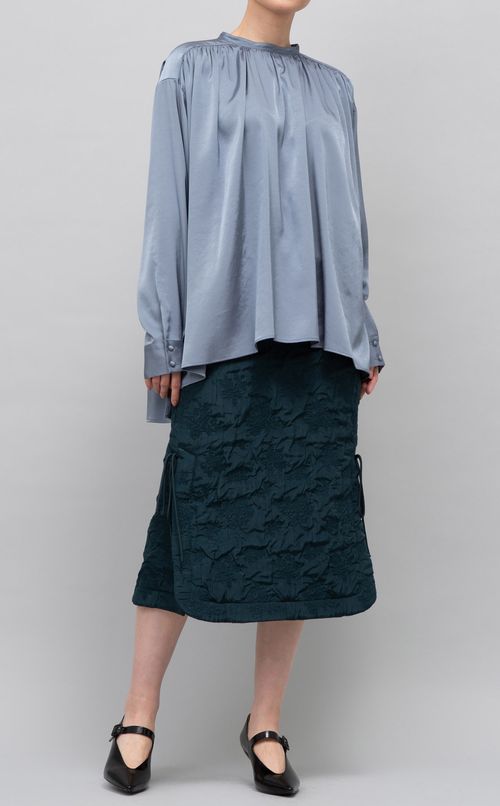 ツイルギャザーブラウス