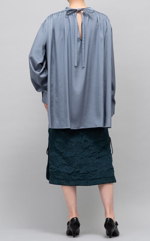 ツイルギャザーブラウス
