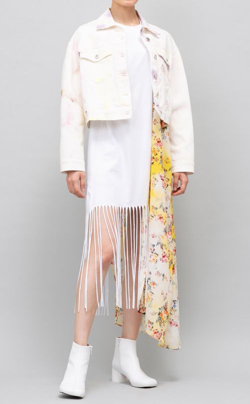 ショート丈デニムブルゾン