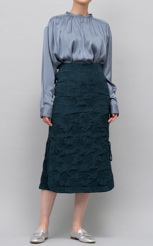 ツイルギャザーブラウス