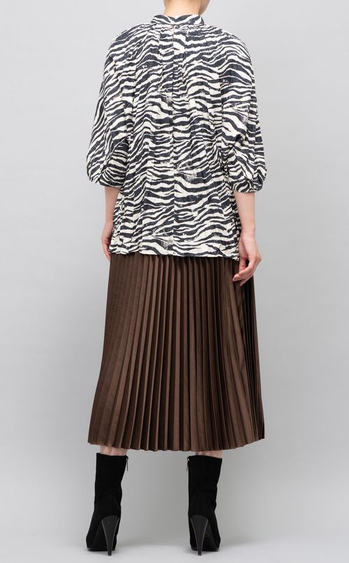 ゼブラプリントドルマンブラウス