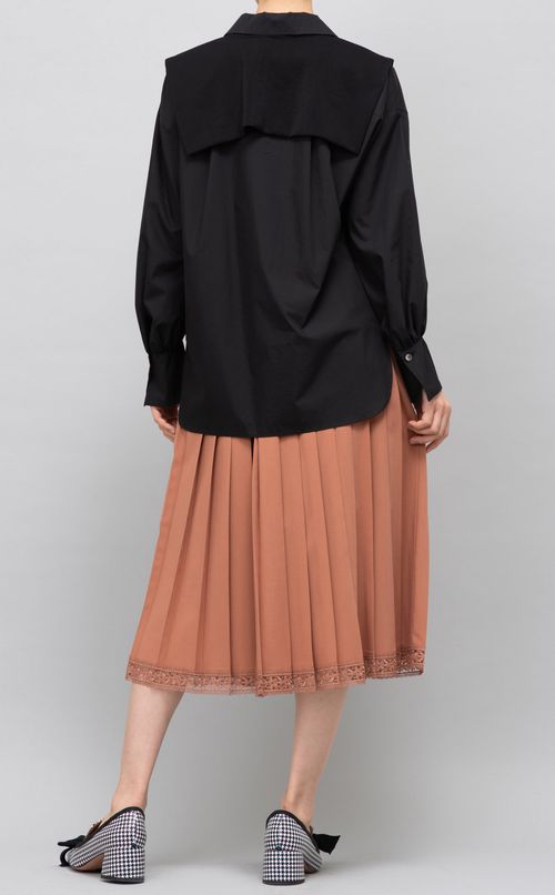 つけ襟付コットンシャツ