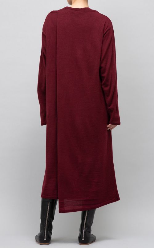 ウール混オーバーニットドレス