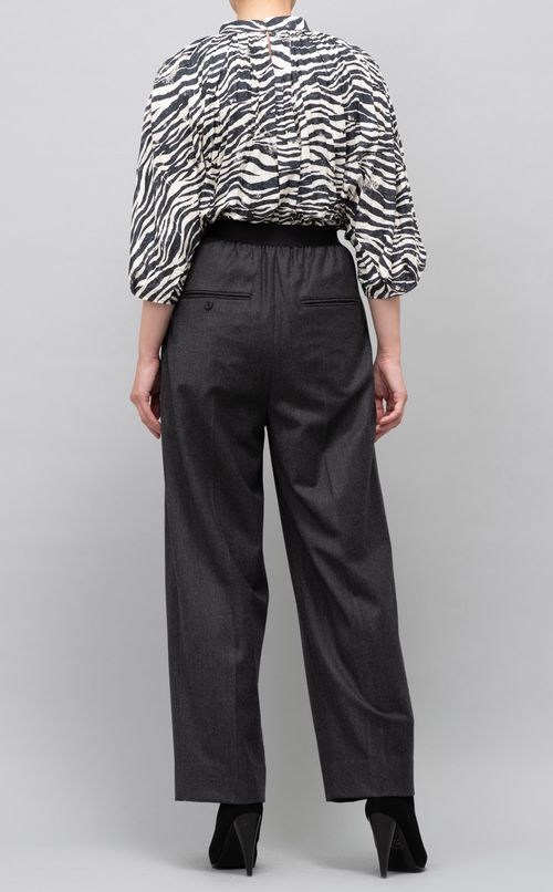 ウールサキソニータックパンツ