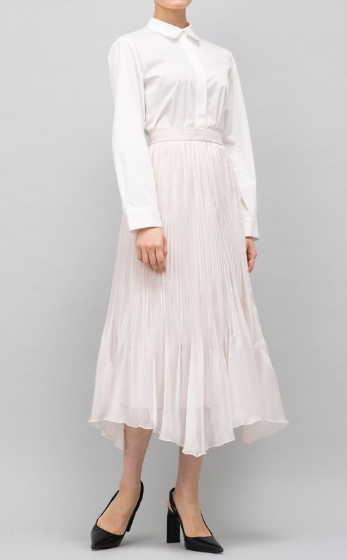 イレギュラーヘムプリーツスカート