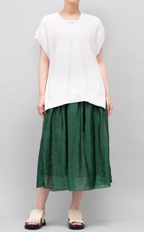 コットンVネックニットベスト