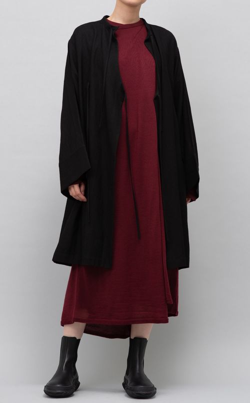 ウール混オーバーニットドレス