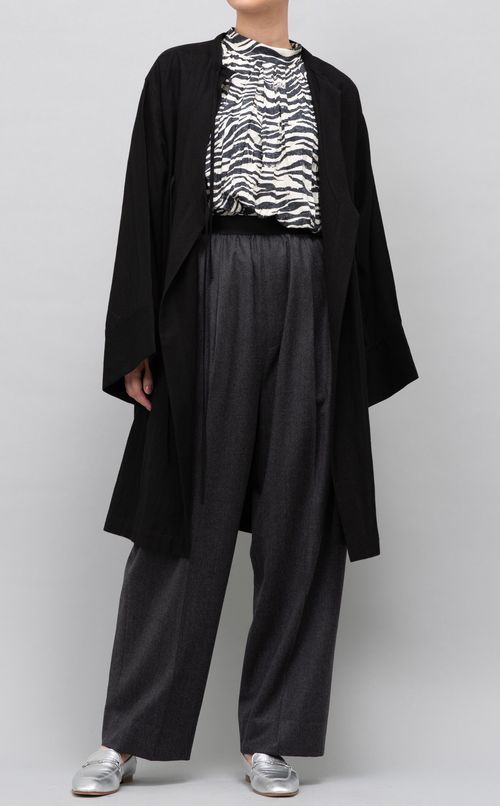 ウールサキソニータックパンツ