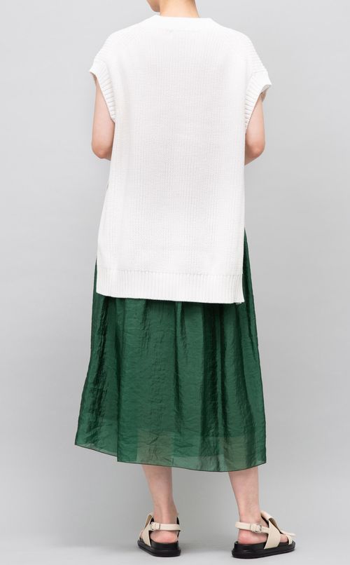 コットンVネックニットベスト