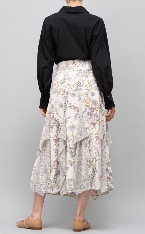 フラワープリントフレアスカート