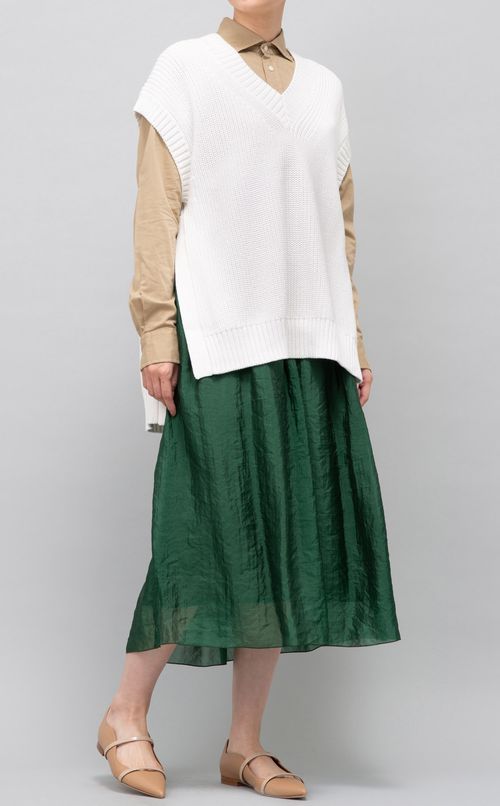 コットンVネックニットベスト