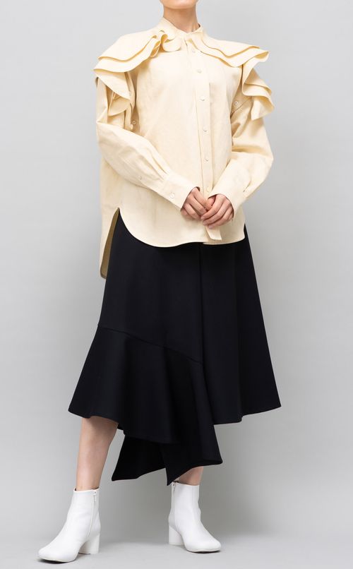 ショルダーフリルブラウス