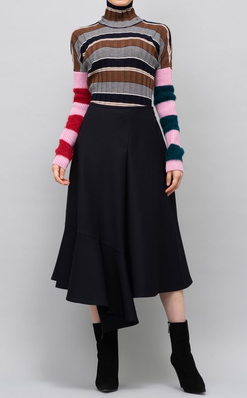 マルチボーダーカラーニット