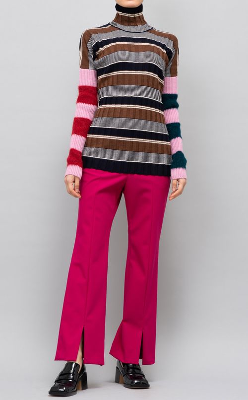 マルチボーダーカラーニット