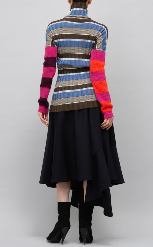 マルチボーダーカラーニット