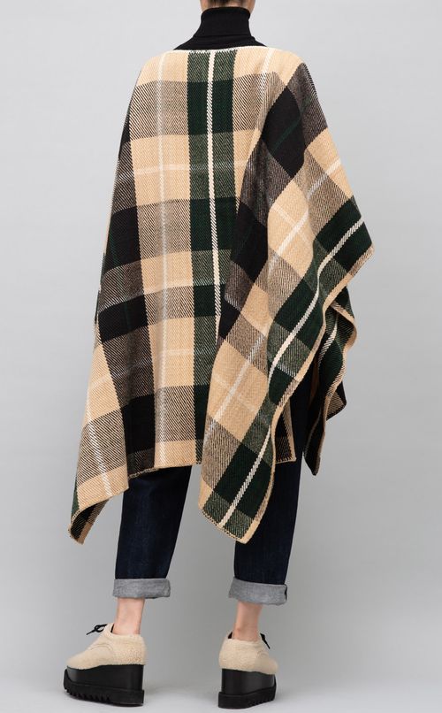 チェック柄ケープ