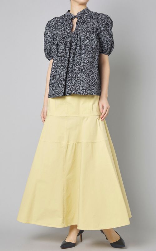 コットンフレアロングスカート