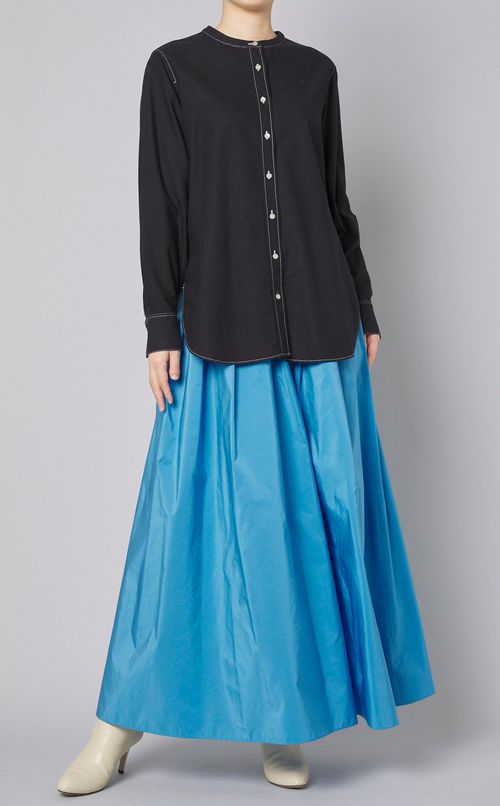 タフタソリッドロングスカート